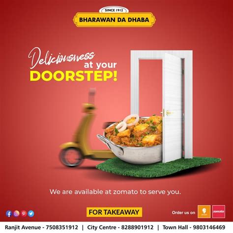 Deliciousness at your doorstep! We are available at zomato to serve you. | Food poster design ...