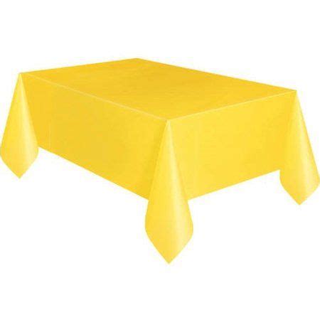 Yellow Plastic Party Tablecloth, 108 x 54in - Walmart.com | Party table cloth, Plastic table ...
