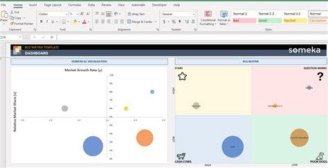 BCG Matrix Excel Template Product Portfolio Analysis Tool