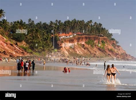 Varkala beach India Kerala Stock Photo - Alamy