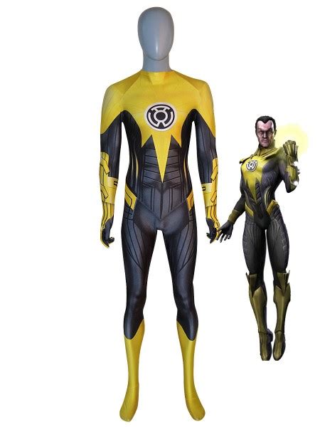 Yellow Lantern Costume Sinestro Corps Supervillain Suit