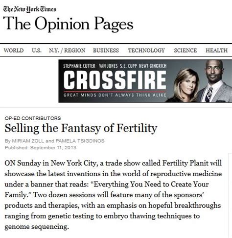 Selling the Fertility Fantasy - New York Times Op-Ed