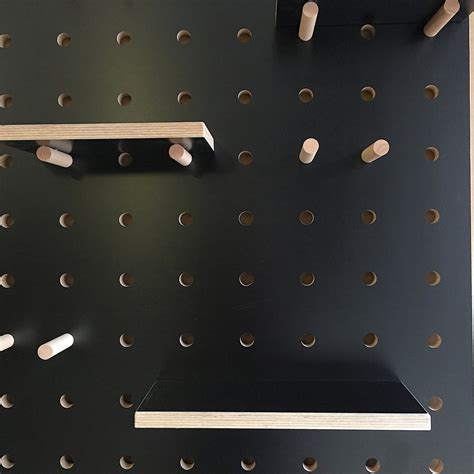 Peg-it-all Pegboard : Wall-mounted Storage Panel in black birch plywoo – Kreisdesign