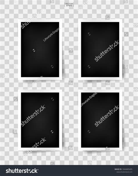 Photo Frame Mockup Background White Border Stock Vector (Royalty Free ...