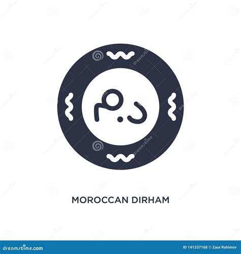 Moroccan Dirham Icon on White Background. Simple Element Illustration from Africa Concept Stock ...