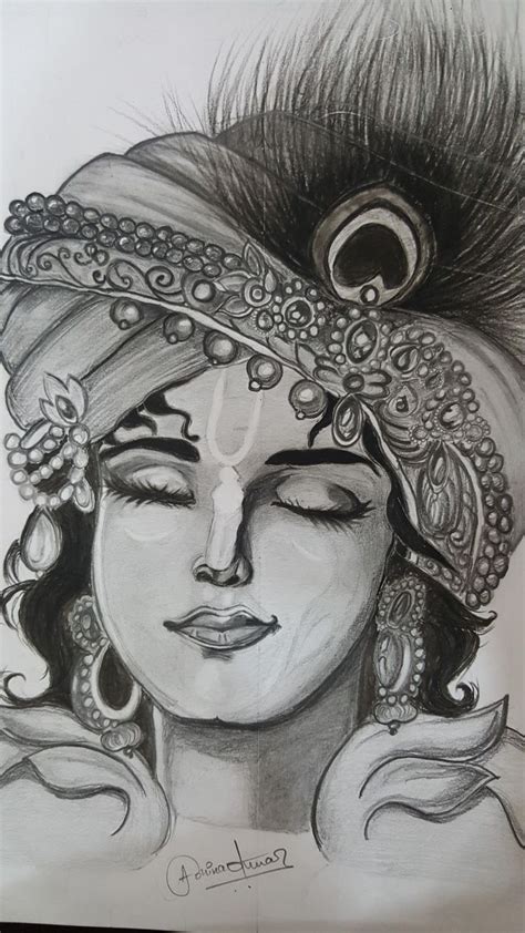 Pencil Sketch Krishna Drawing | lupon.gov.ph