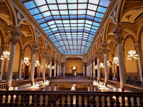 Indiana State Capitol Dome Interior Stock Image - Image of abstract ...