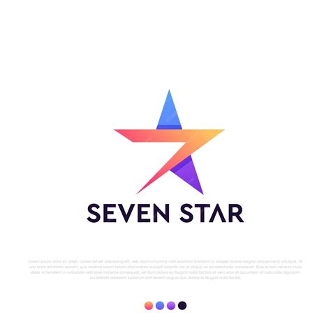 Premium Vector | 7 star logo design premium vector