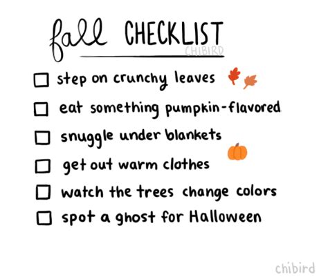 Autumn is finally here! Fall checklist #Autumn #Fall #Pumpkins #Leaves ...