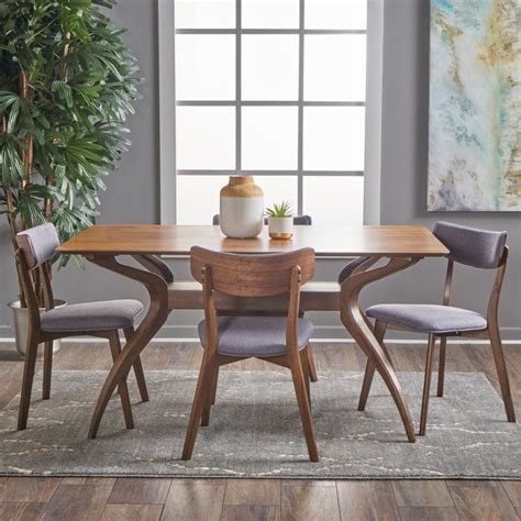 Corrigan Studio Taurean 5 Piece Dining Set & Reviews | Wayfair | Solid wood dining set, Dining ...