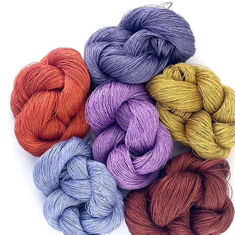 5*50g hank 100% Linen Natural Yarn Hand Knitting Yarn Colored yarn-in Yarn from Home & Garden on ...