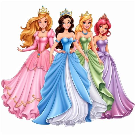 Premium AI Image | Disney Princess Cartoon characters Fairy princesses ...