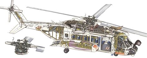 Sikorsky S-92 Cutaway Drawing in High quality