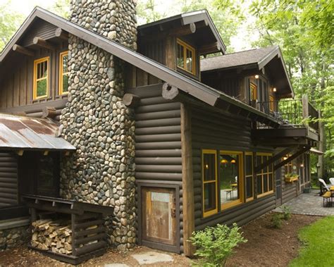 Log Home - Photos & Ideas | Cabin exterior colors, Log cabin exterior, Log homes exterior