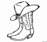Cowboy Boot Coloring Page » Turkau sketch template