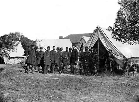 Lincoln Meeting with Generals at Antietam Battlefield, Maryland image - Free stock photo ...