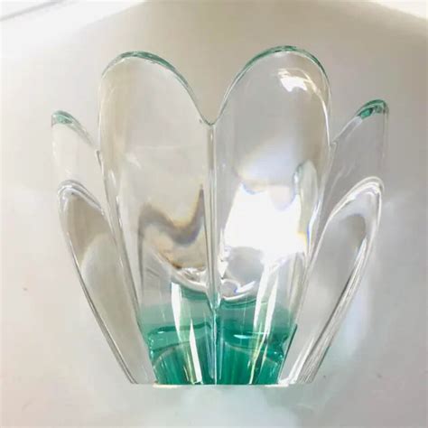 Orrefors Art Glass Green & Clear Bowl Free Domestic Shipping - Etsy