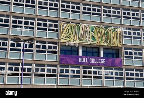 Facade of Hull College, Hull, East Yorkshire, Humberside, England UK ...