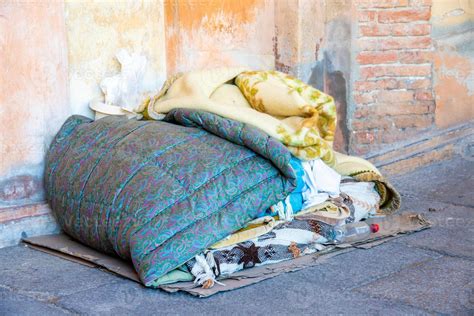 Sleeping place of homeless people 10711048 Stock Photo at Vecteezy