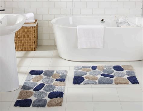 Chesapeake Pebbles 2 pc Blue Sienna Bath Rug Set (20"x32" & 20"x32 ...