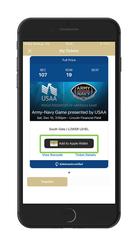 Mobile Tickets - Army-Navy Game — Army Gameday