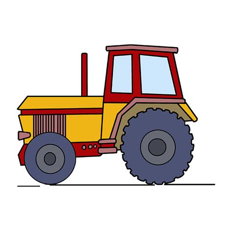 Simple Tractor Drawing | Free download on ClipArtMag