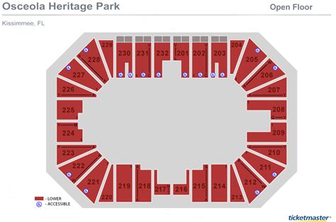 Seating Charts | Osceola Heritage Park