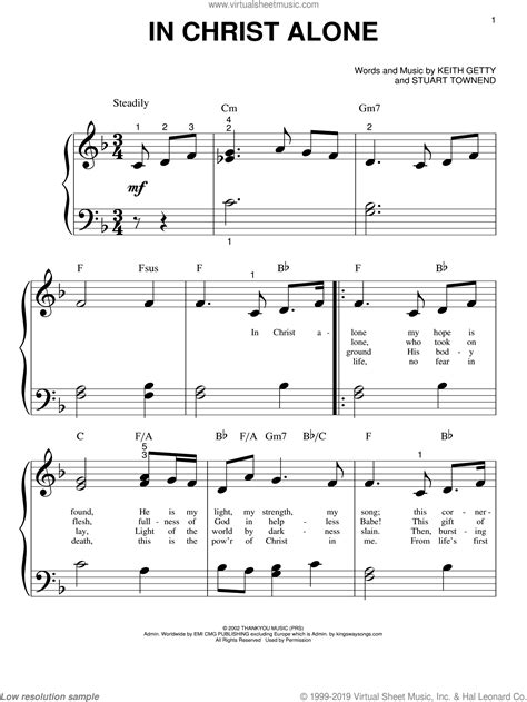 Newsboys: In Christ Alone sheet music for piano solo (big note book)