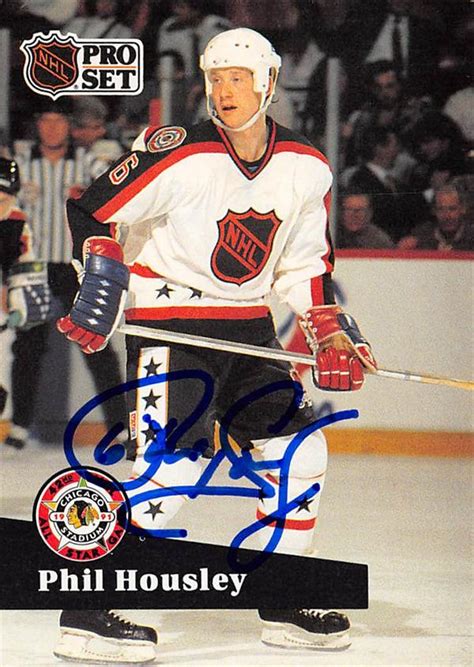 Phil Housley autographed Hockey Card (Winnipeg Jets) 1991 Pro Set All Star #295