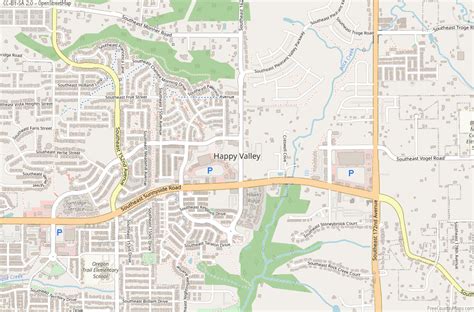 Happy Valley Map United States Latitude & Longitude: Free Maps