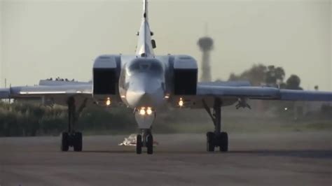 Russian Tu-22M3 long-range bombers land in Syria for first time as country's air force begins ...