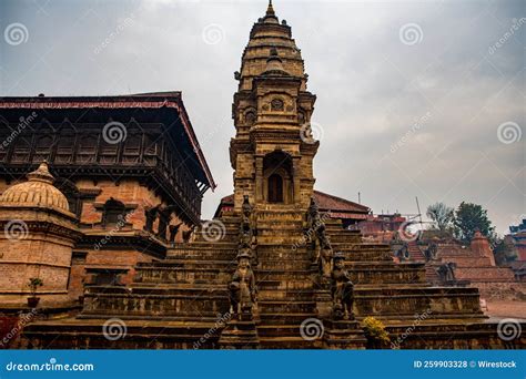 Historic Bhaktapur Durbar Square and Monument in Nepal Editorial Stock ...