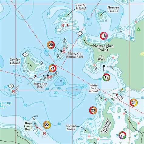 Fishing Hot Spots Lake Vermilion Map by Fishing Hot Spots at Fleet Farm