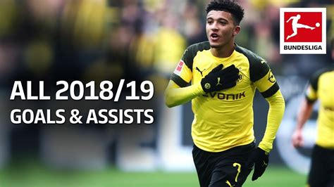 Jadon Sancho - All Goals and Assists 2018/19 - YouTube