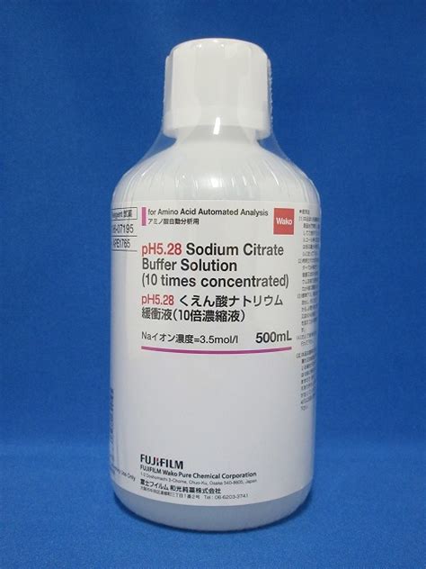 pH 5.28 Sodium Citrate Buffer Solution・196-07195[Detail Information] | [Analytical Chemistry ...