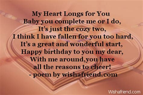 Girlfriend Birthday Poems