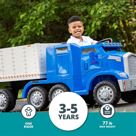 This Electric Semi-Truck Ride-On Toy Lets Your Kid Drive Their Own Big-Rig