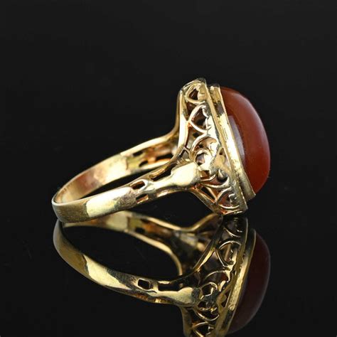 Antique Gold Cabochon Carnelian Ring – Boylerpf