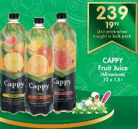 Cappy Fruit Juice 12 x 1,5L offer at Makro