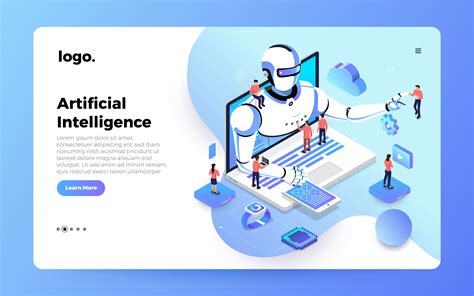 Artificial intelligence landing page concept 1308456 Vector Art at Vecteezy