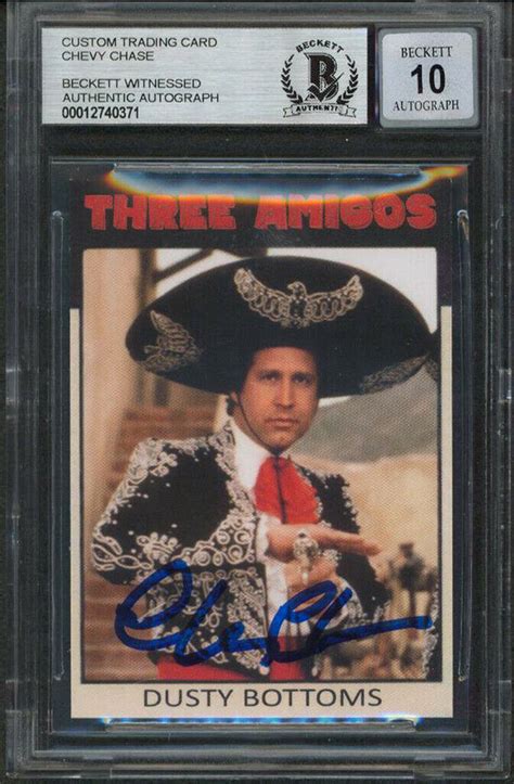 Chevy Chase Three Amigos! Signed Custom Trading Card Auto 10! BAS ...