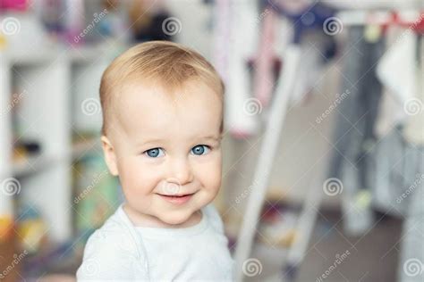 Cute Adorable Caucasian Toodler Boy Laughing and Having Fun Playing Home with Mess and Clothes ...