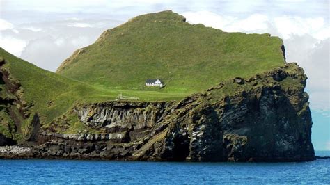 Ellidaey Island Tourism, Iceland | Remote island, Island, House landscape