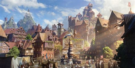 fantasy city, fantasy art, windmill, HD Wallpaper | Rare Gallery