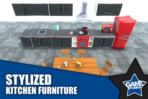 Stylized Kitchen Furniture | 3D Furniture | Unity Asset Store