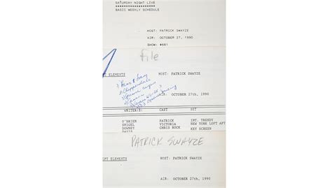 Patrick Swayze Lives On Through an Auction of His Cherished Memorabilia