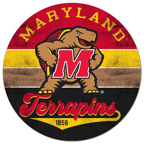 Maryland Terrapins 20'' x 20'' Retro Logo Circle Sign