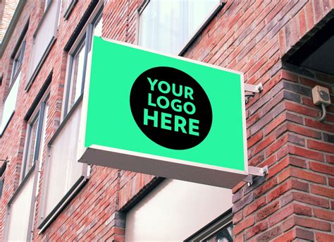 2 Free Outdoor Advertising Backlit Shop Sign Board Mockup PSD Files - Good Mockups