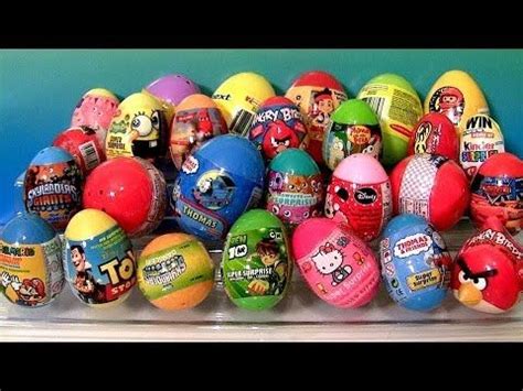 27 Surprise Eggs! Disney Planes Skylanders Angry Birds Thomas Batman Superman CARS Kinder Huevos ...