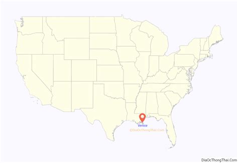 Map of Venice CDP, Louisiana